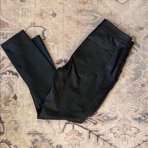 Black Faux Leather Pants